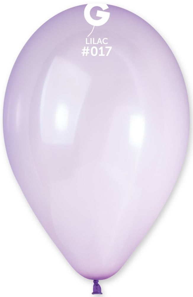 Gemar 017 Crystal Pastel Lilac 33cm 13" G120 Latex Luftballons Lila