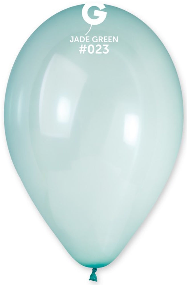 Gemar 023 Crystal Pastel Jade Green 33cm 13" G120 Latex Luftballons Grün