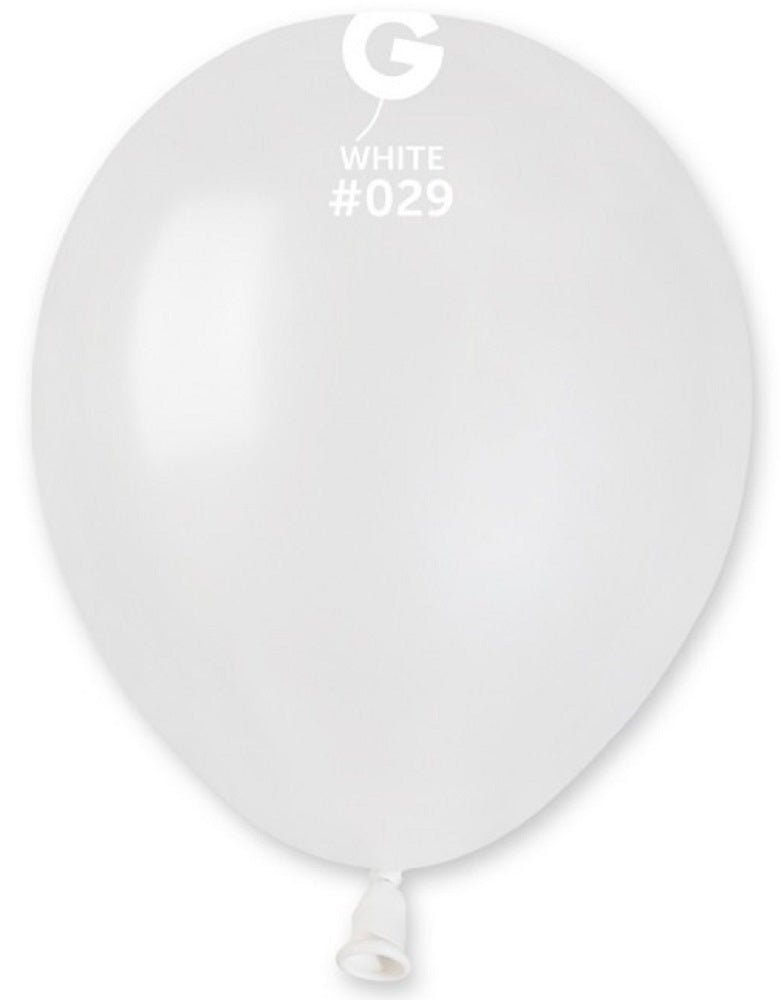 Gemar 029 Metallic White 12,5cm 5 Inch Latex Luftballons