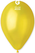Gemar 030 Metallic Yellow 30cm 12 Inch GM120 Latex Luftballons