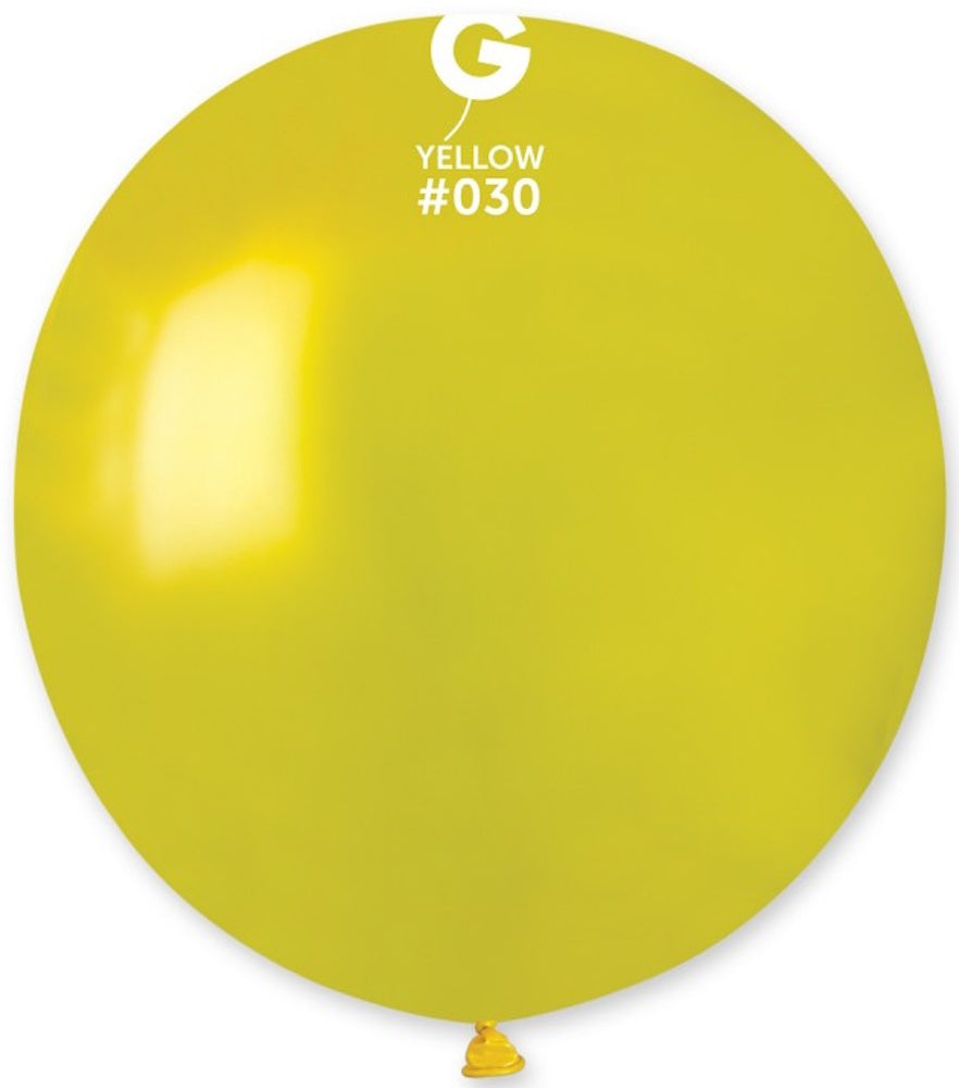 Gemar 030 Metallic Yellow 48cm 19 Inch GM19 Latex Luftballons