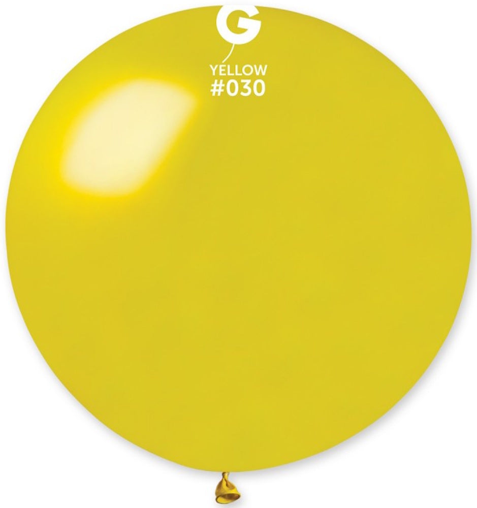 Gemar 030 Metallic Yellow 80cm 31 Inch Latex Luftballons