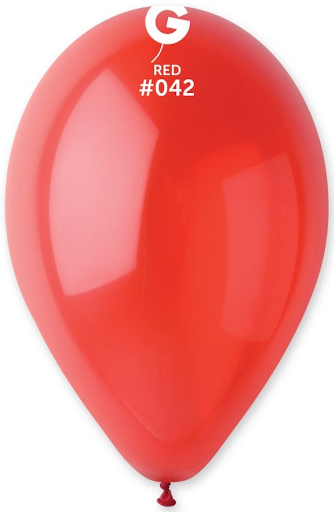Gemar 042 Crystal Red 33cm 13" G120 Latex Luftballons Rot