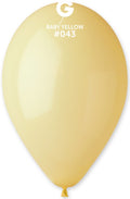 Gemar 043 Standard Baby Yellow 33cm 13" G120 Latex Luftballons Gelb