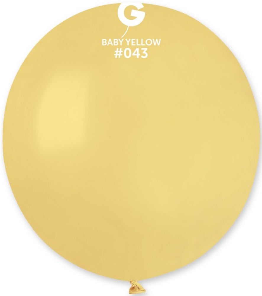 Gemar 043 Standard Baby Yellow 48cm 19 Inch G150 Latex Luftballons