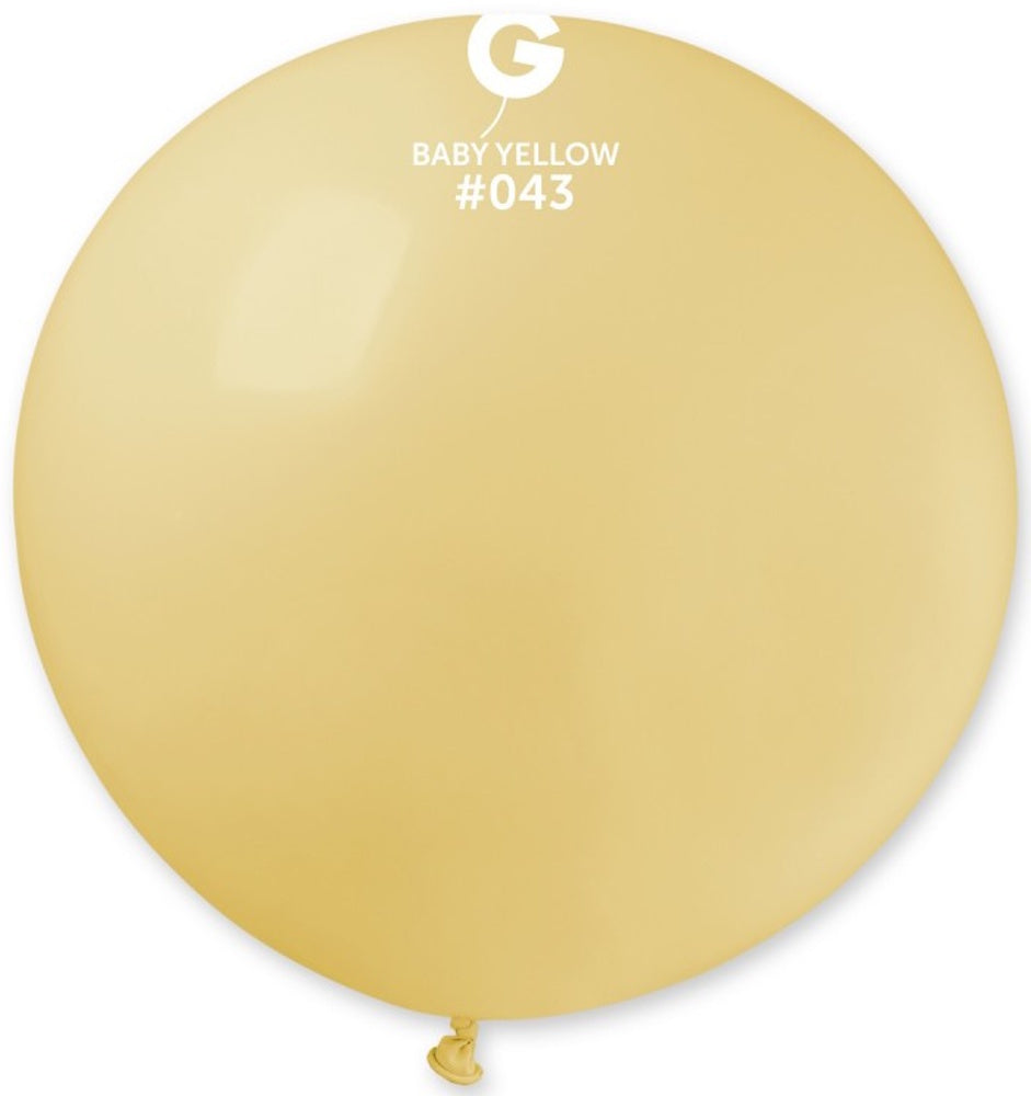 Gemar 043 Standard Baby Yellow 80cm 31 Inch Latex Luftballons
