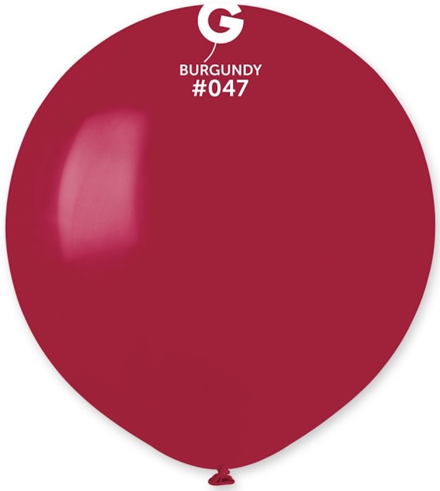 Gemar 047 Standard Burgundy 48cm 19 Inch G150 Latex Luftballons