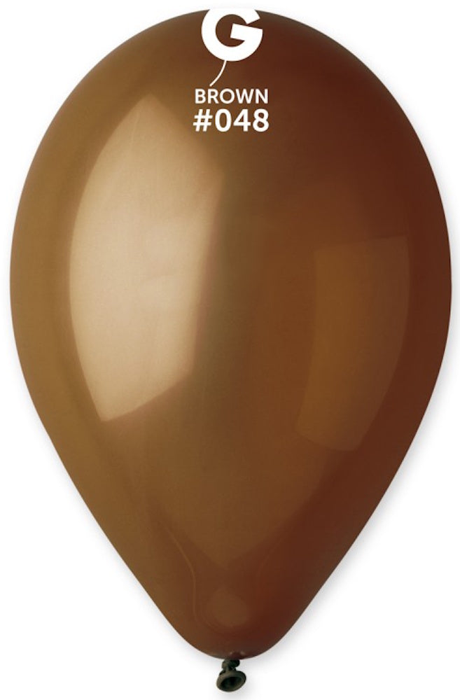 Gemar 048 Standard Brown 33cm 13" G120 Latex Luftballons Braun