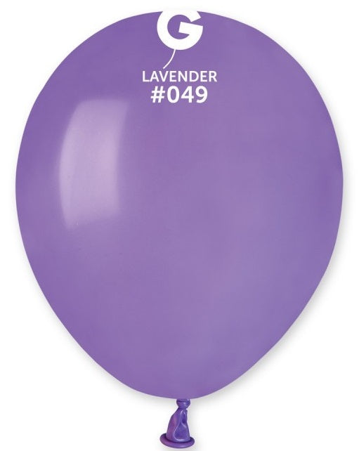 Gemar 049 Standard Lavender 12,5cm 5" A50 Latex Luftballons Lavendel