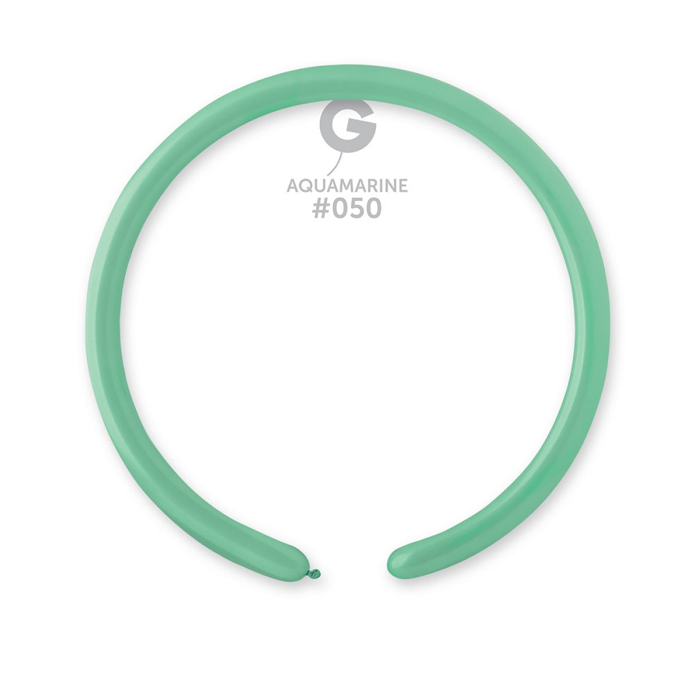 Gemar 050 Standard Aquamarine 160G Modellierballons D2 Blau