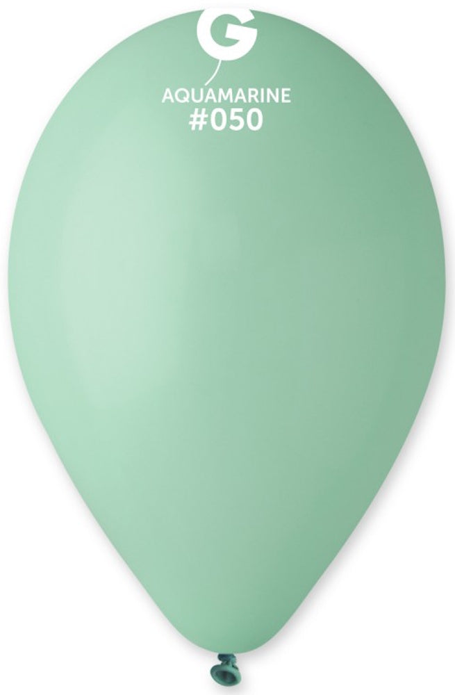 Gemar 050 Standard Aquamarine 33cm 13" G120 Latex Luftballons Blau