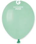 Gemar 050 Standard Aquamarine 12,5cm 5" A50 Latex Luftballons Blau