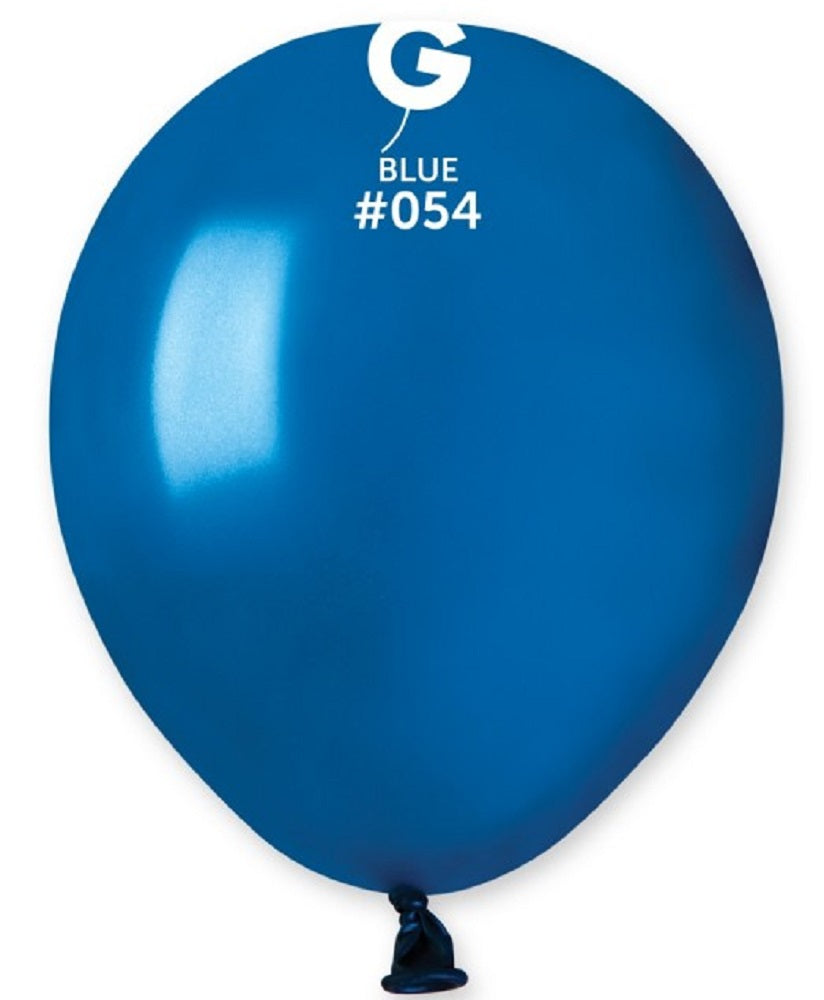Gemar 054 Metallic Royal Blue 12,5cm 5" AM50 Latex Luftballons Blau