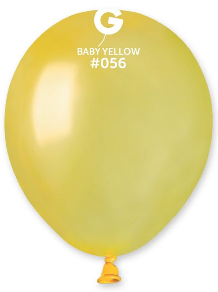 Gemar 056 Metallic Baby Yellow 12,5cm 5 Inch Latex Luftballons