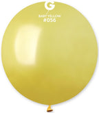 Gemar 056 Metallic Baby Yellow 48cm 19 Inch GM150 Latex Luftballons