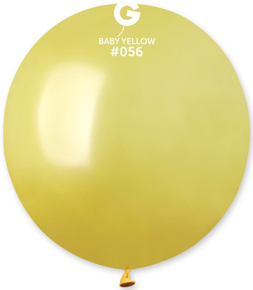 Gemar 056 Metallic Baby Yellow 48cm 19 Inch GM19 Latex Luftballons