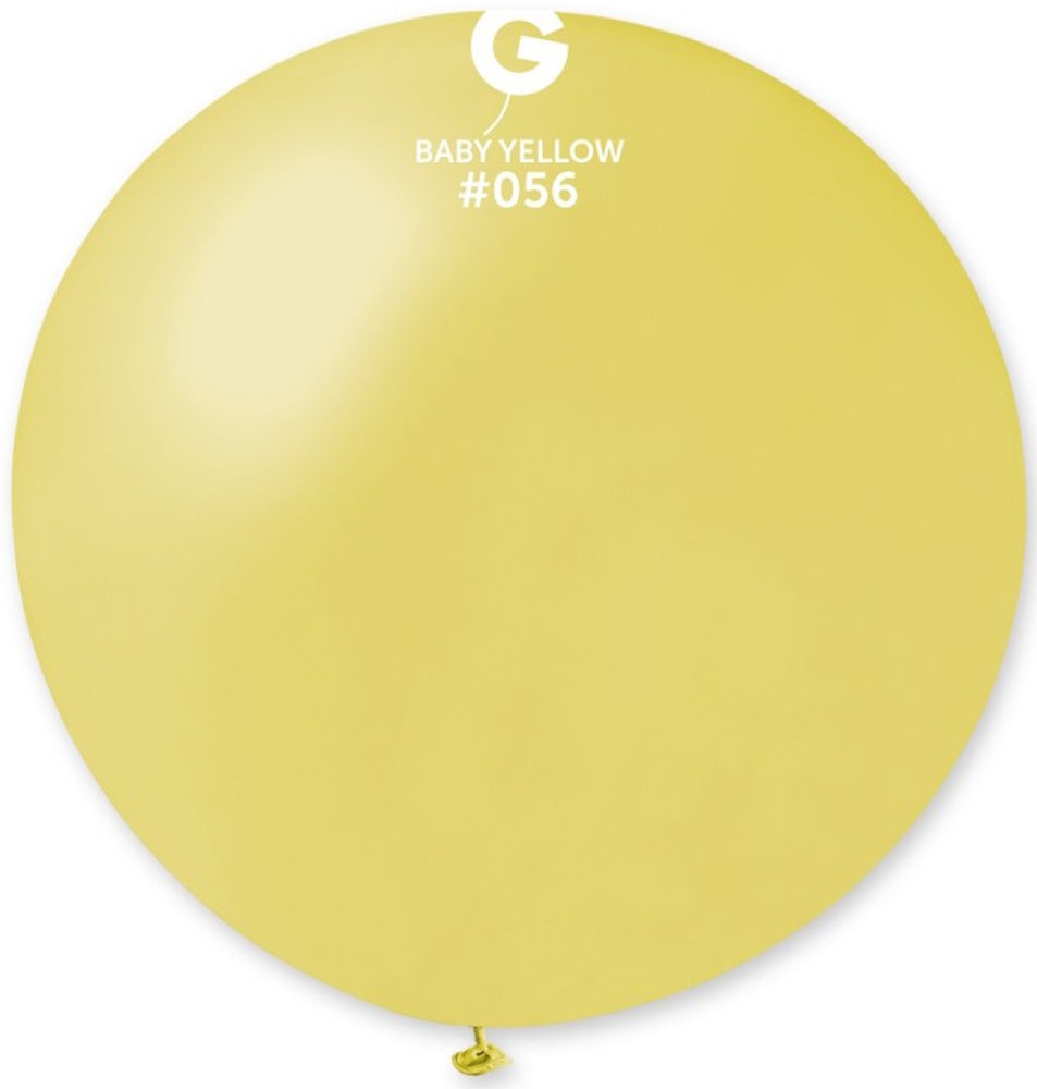 Gemar 056 Metallic Baby Yellow 80cm 31 Inch Latex Luftballons