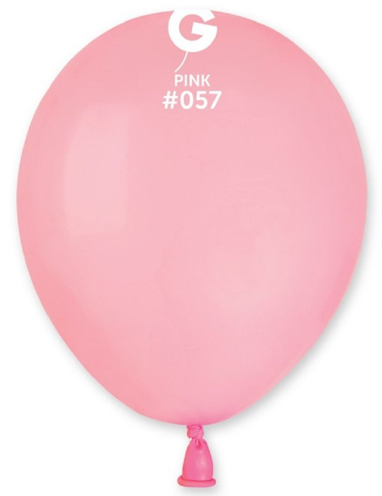 Gemar 057 Standard Pink 12,5cm 5" A50 Latex Luftballons Rose