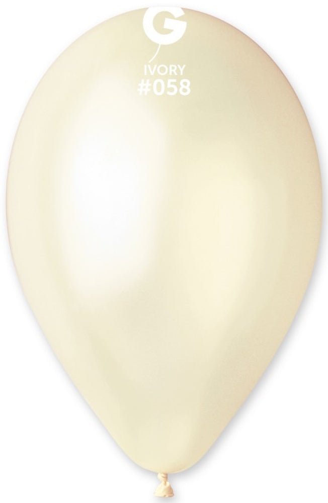 Gemar 058 Metallic Ivory 33cm 13 Inch GM120 Latex Luftballons