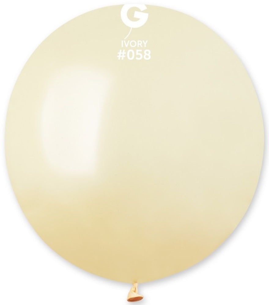 Gemar 058 Metallic Ivory 48cm 19 Inch GM19 Latex Luftballons