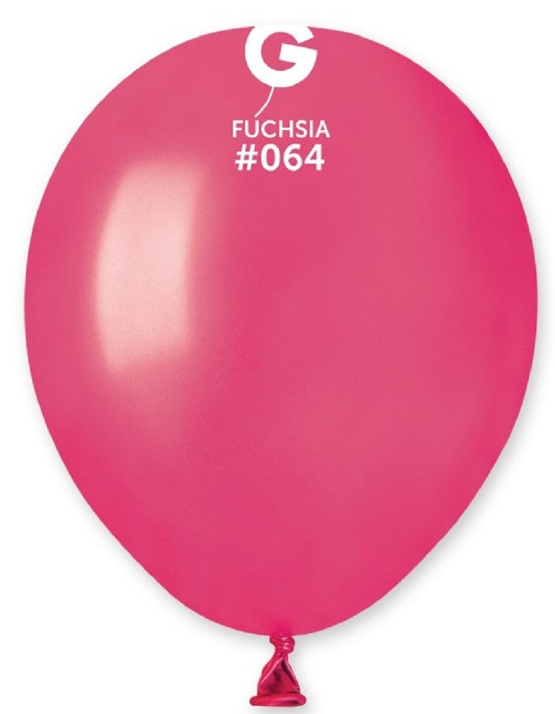 Gemar 064 Metallic Fuchsia 12,5cm 5 Inch Latex Luftballons