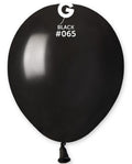 Gemar 065 Metallic Black 12,5cm 5" AM50 Latex Luftballons Schwarz
