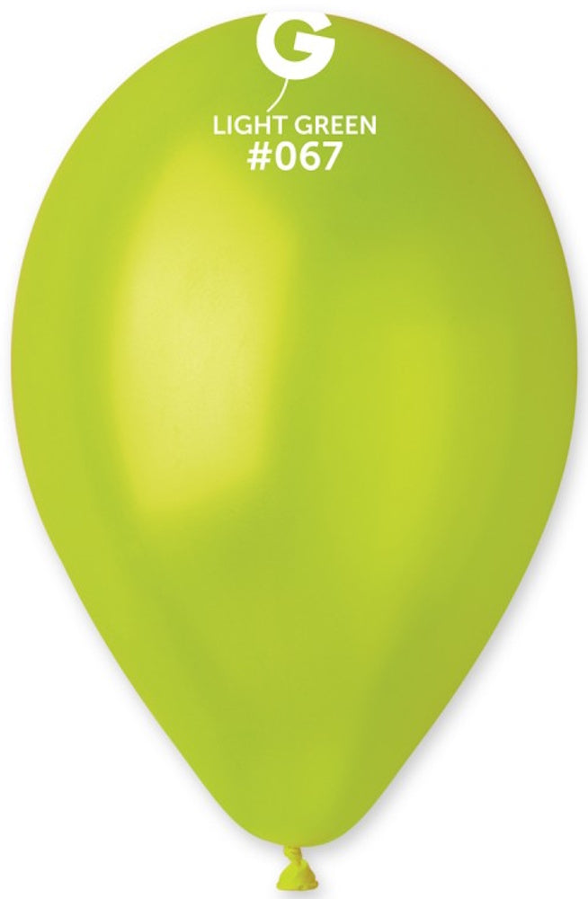 Gemar 067 Metallic Light Green 30cm 12 Inch GM120 Latex Luftballons