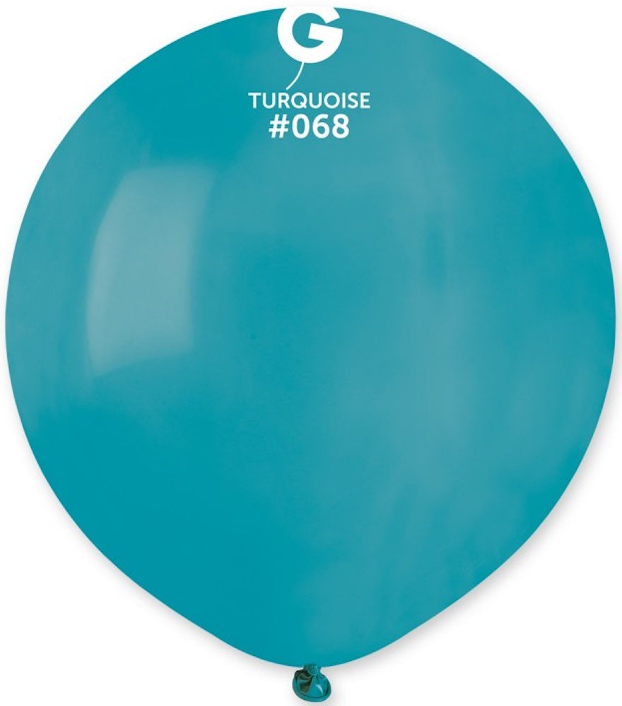 Gemar 068 Standard Turquoise 48cm 19" G150 Latex Luftballons Türkis