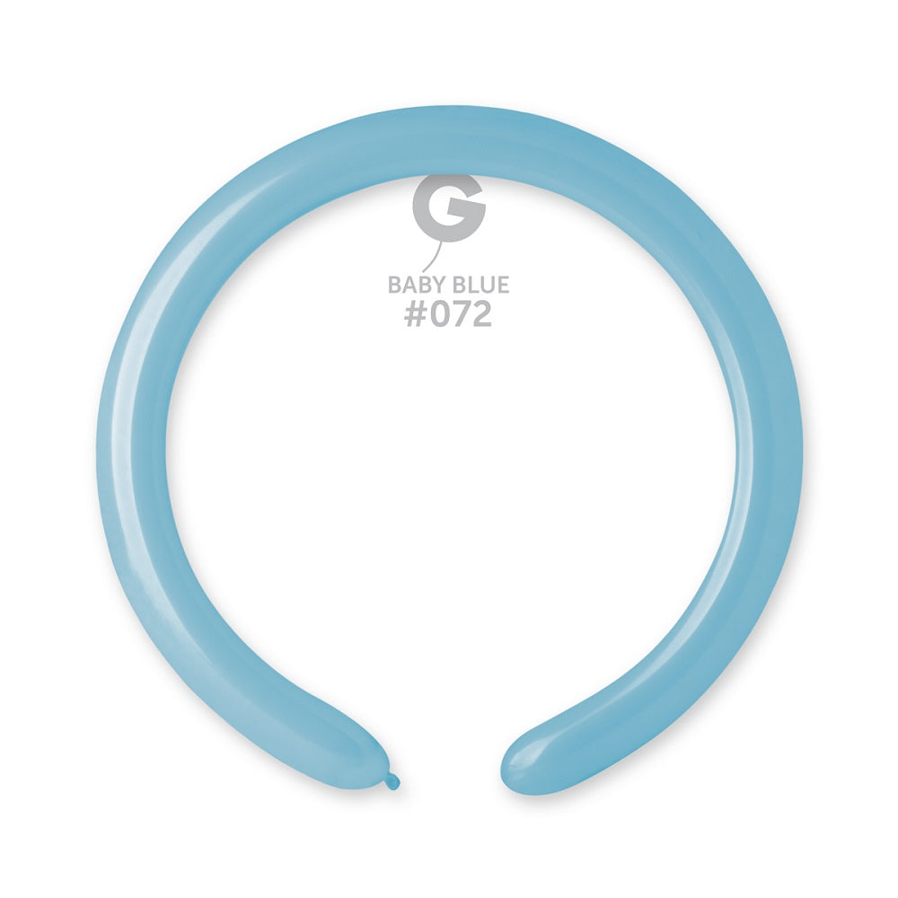 Gemar 072 Standard Baby Blue 260G Modellierballons D4 Blau