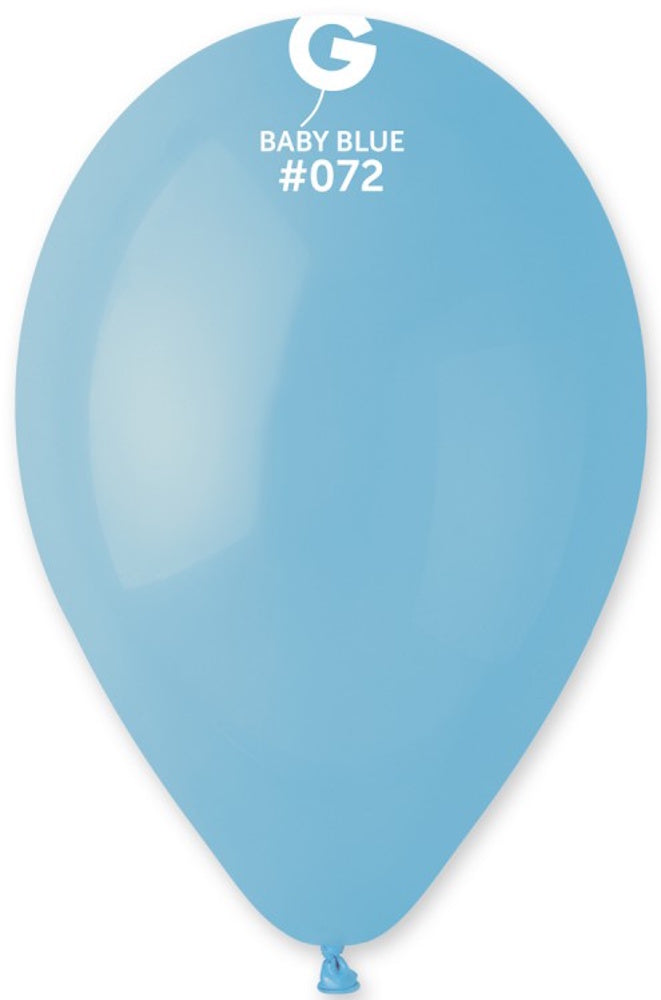 Gemar 072 Standard Baby Blue 33cm 13" G120 Latex Luftballons Blau
