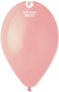 Gemar 073 Standard Baby Pink 33cm 13" G120 Latex Luftballons Rosa