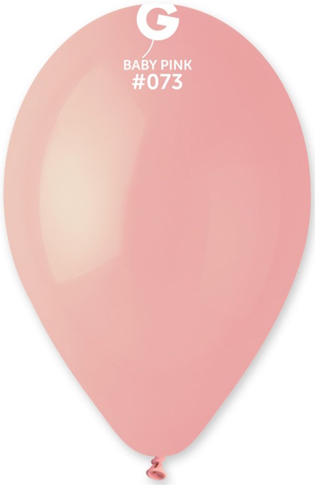 Gemar 073 Standard Baby Pink 33cm 13" G120 Latex Luftballons Rosa