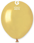 Gemar 074 Metallic Dorato 12,5cm 5" AM50 Latex Luftballons Golden