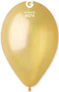 Gemar 074 Metallic Dorato 30cm 12" GM120 Latex Luftballons Golden