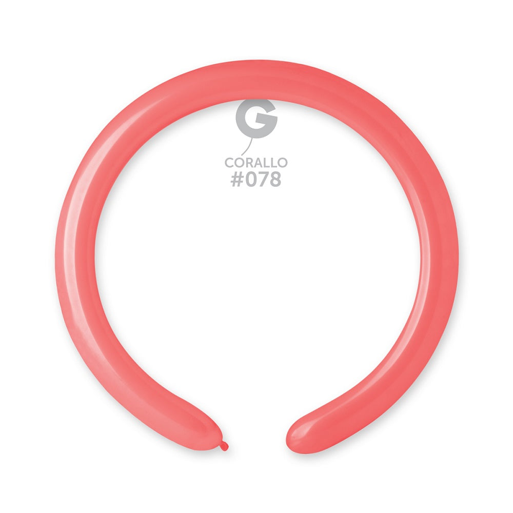 Gemar 078 Standard Coral 260G Modellierballons D4 Koralle
