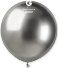 Gemar 089 Shiny Silver 48cm 19 Inch GB150 Latex Luftballons
