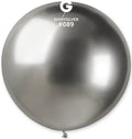 Gemar 089 Shiny Silver 80cm 31" GB30 Latex Luftballons Silber