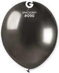 Gemar 090 Shiny Space Grey 12,5cm 5" AB50 Latex Luftballons Grau