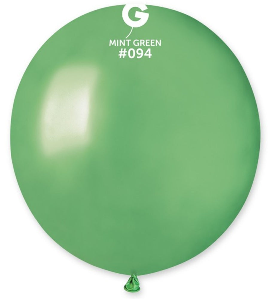 Gemar 094 Metallic Mint Green 48cm 19" GM19 Latex Luftballons Grün