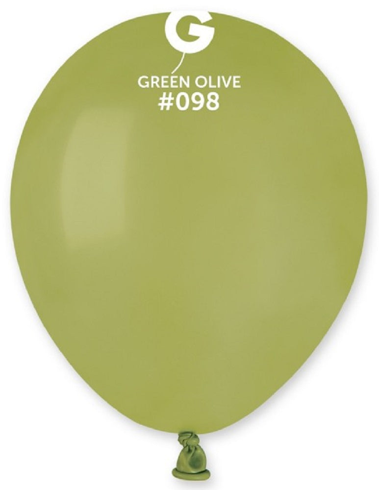 Gemar 098 Standard Green Olive 12,5cm 5 Inch Latex Luftballons