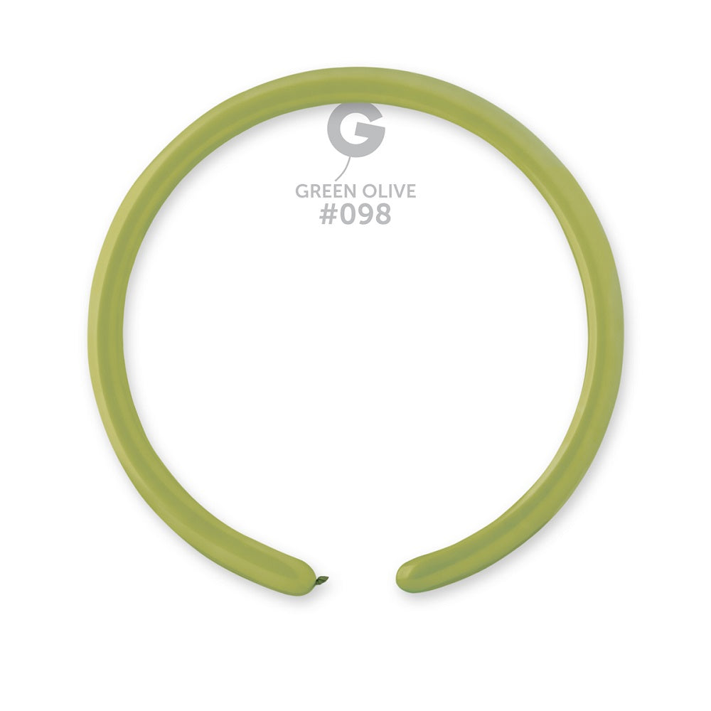 Gemar 098 Standard Green Olive 160G Modellierballons D2 Grün
