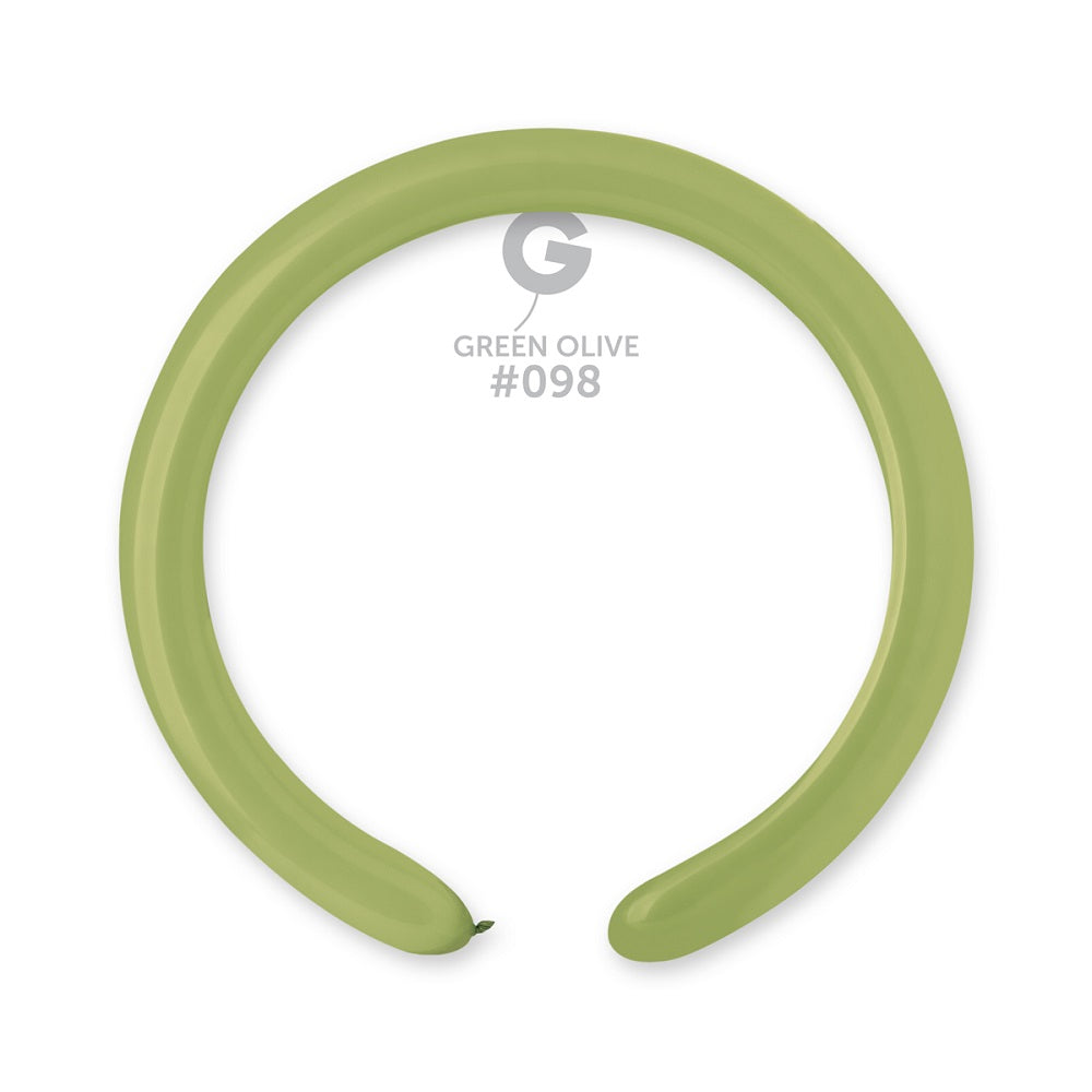 Gemar 098 Standard Green Olive 260G Modellierballons D4 Grün