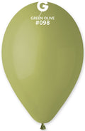 Gemar 098 Standard Green Olive 33cm 13" G120 Latex Luftballons Grün