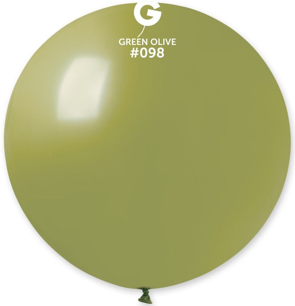 Gemar 098 Standard Green Olive 80cm 31 Inch Latex Luftballons