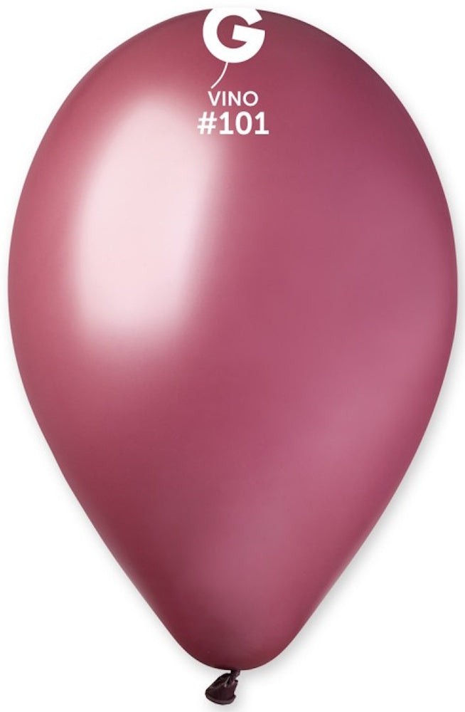 Gemar 101 Standard Vino 33cm 13" G120 Latex Luftballons Rot