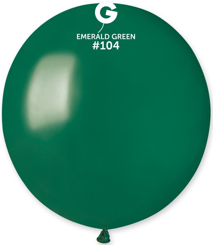 Gemar 104 Standard Emerald Green 48cm 19" G19 Latex Luftballons Grün