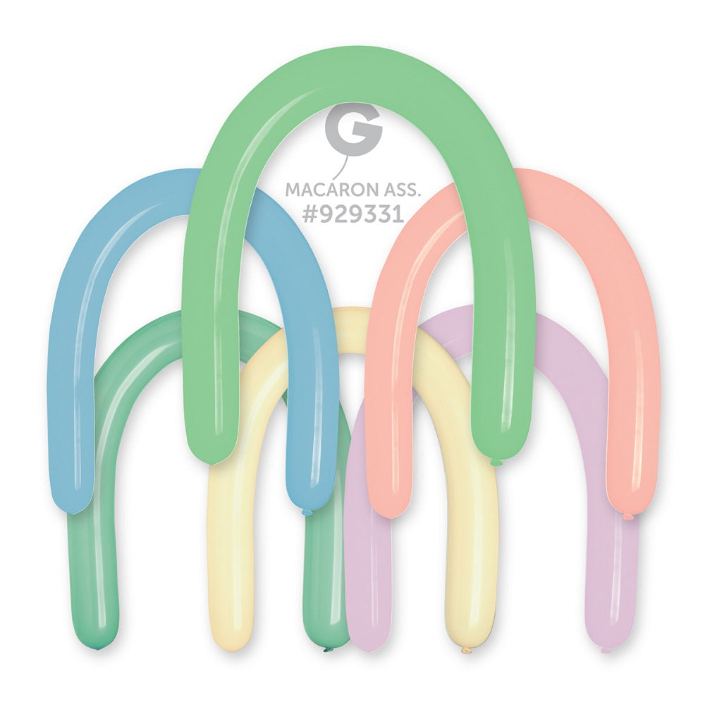 Gemar 200 Standard Macaron Assortment 350G Modellierballons D6