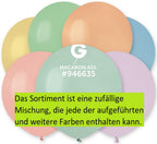 Gemar 200 Standard Macaron Assortment 48cm 19" G19 Latex Luftballons