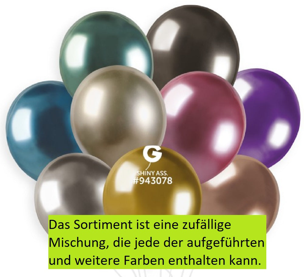 Gemar 201 Shiny Assortment 12,5cm 5" AB50 Latex Luftballons