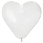 Gemar Herz 000 Crystal Crystal 43cm 17" CR17 Latex Luftballons Transparent